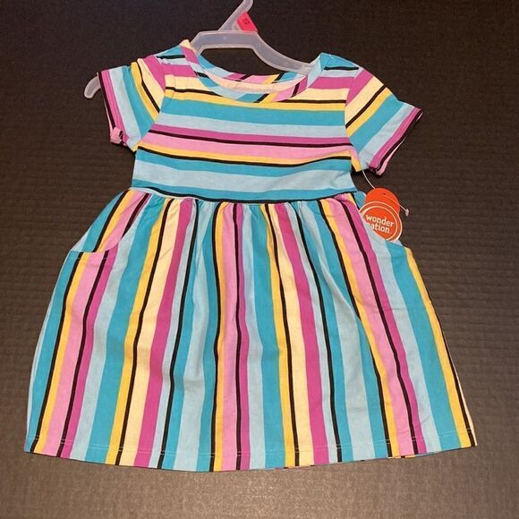 Baby Girl Cotton Pull-Over Printed Dresses 2-Pack Size 18M - Picture 3 of 4